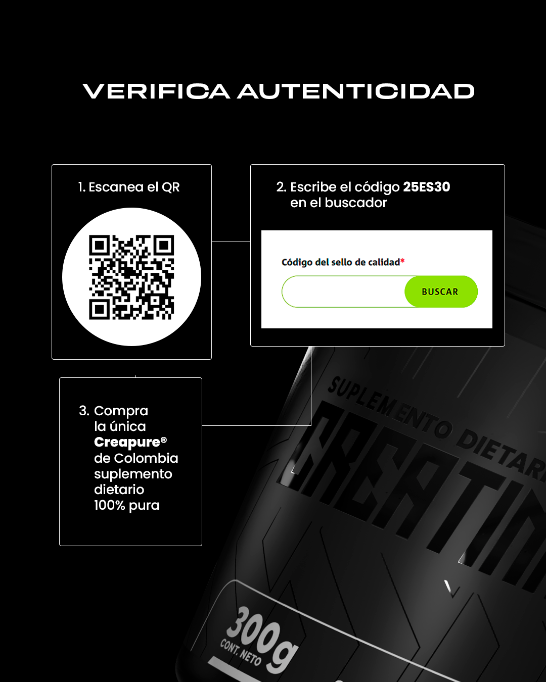 CREAPURE 300 GRAMOS- 100 SERVICIOS